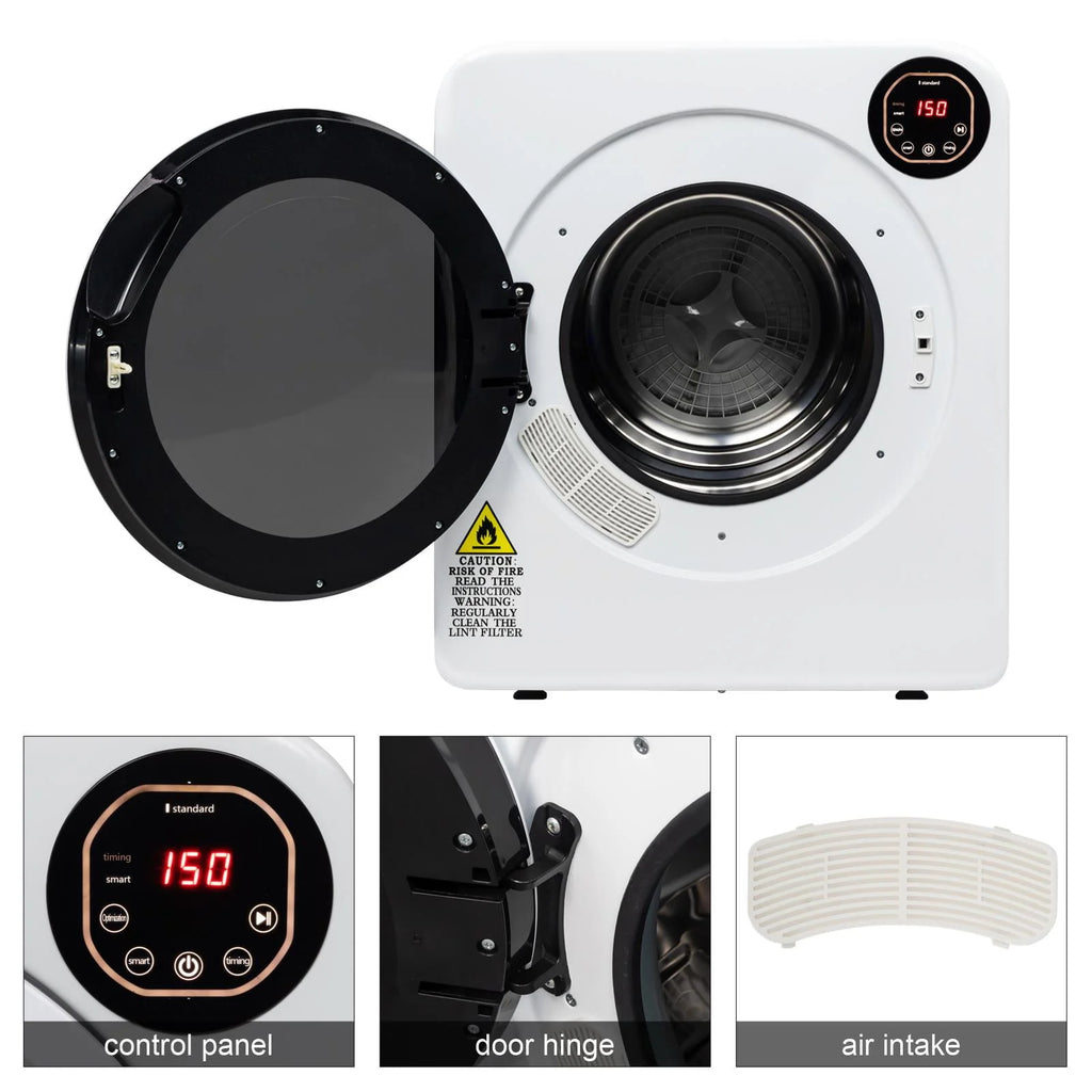 White Compact Electric Drum Dryer F169