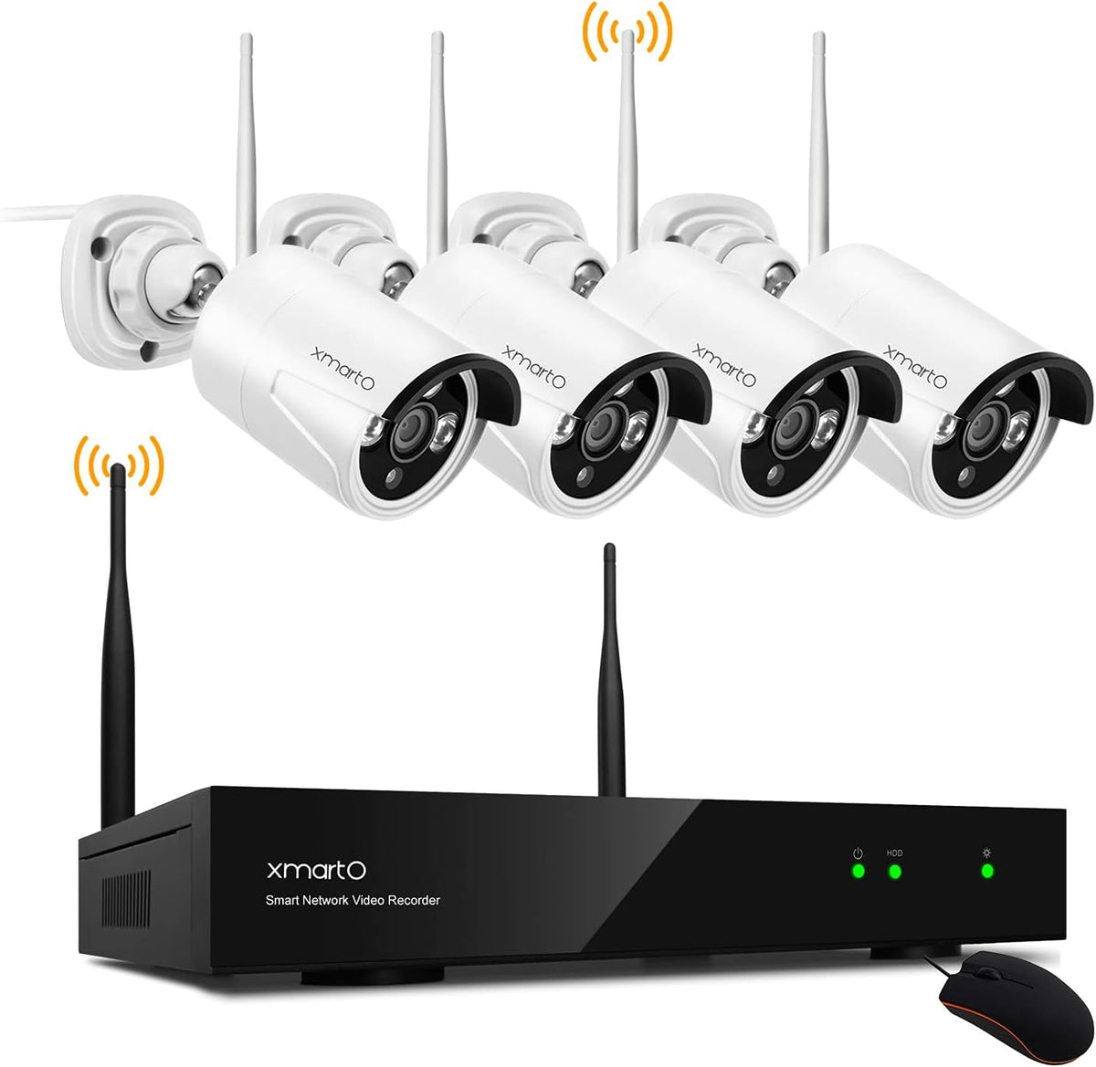 3MP Wireless Home Security Camera System with 4x 3MP Outdoor Cameras V470013