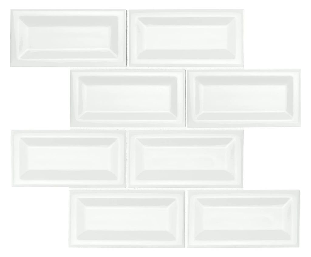 White Glossy 3 in. x 6 in. Glossy Ceramic Wall Tile (10.66 sq. ft. / case) N283
