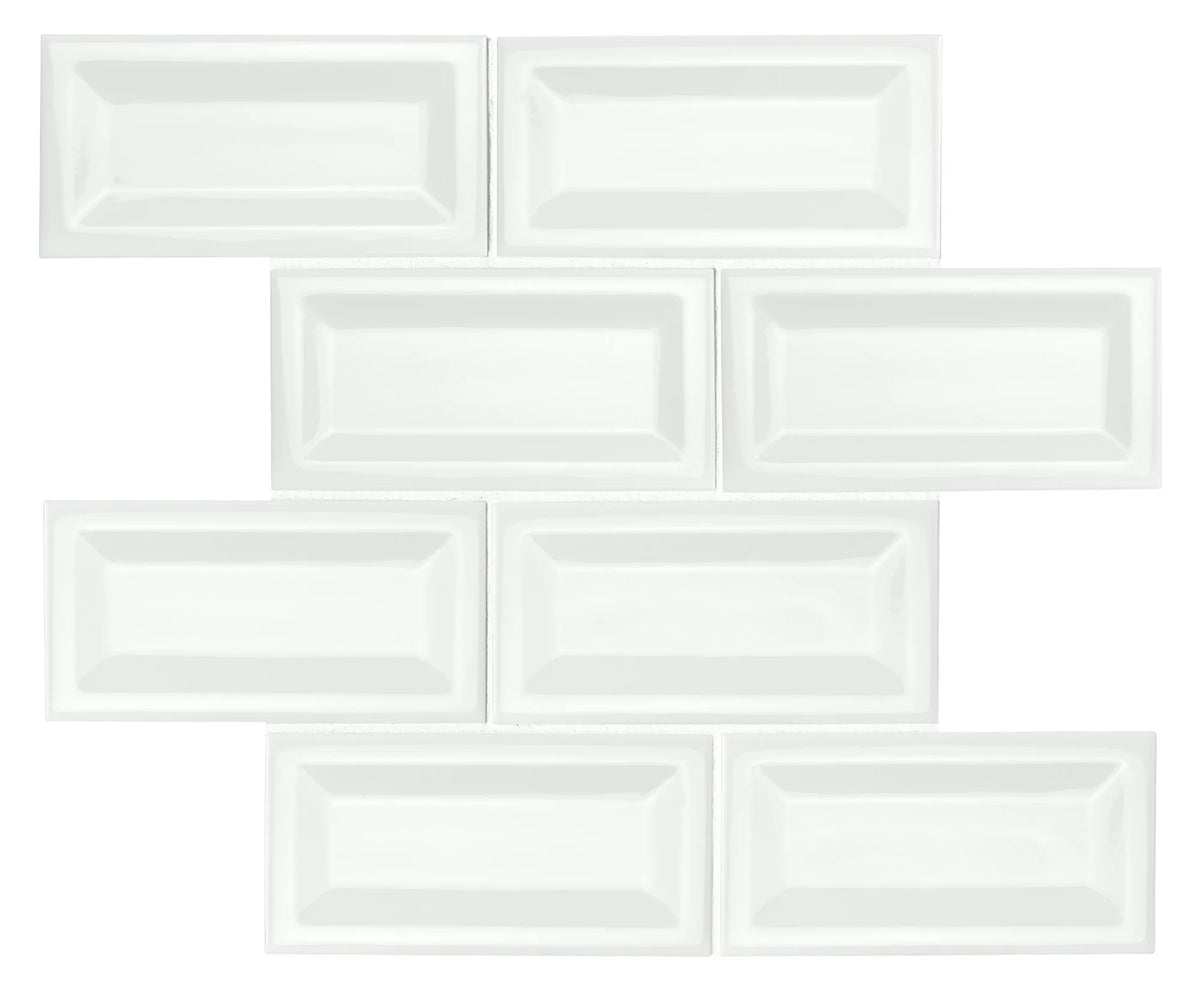 White Glossy 3 in. x 6 in. Glossy Ceramic Wall Tile (10.66 sq. ft. / case) N283