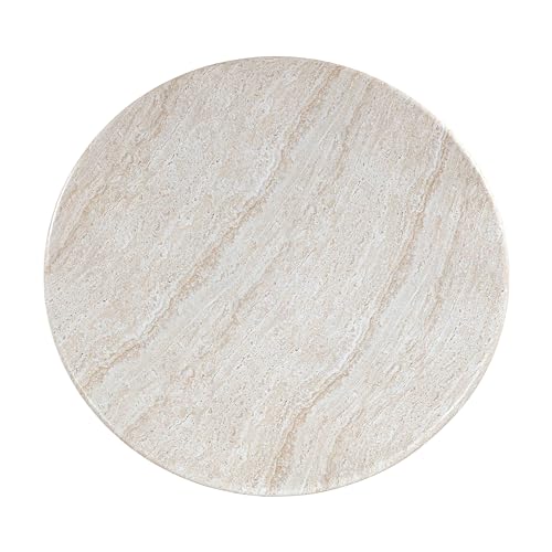 Travertine Concrete Round Dining Table H37645