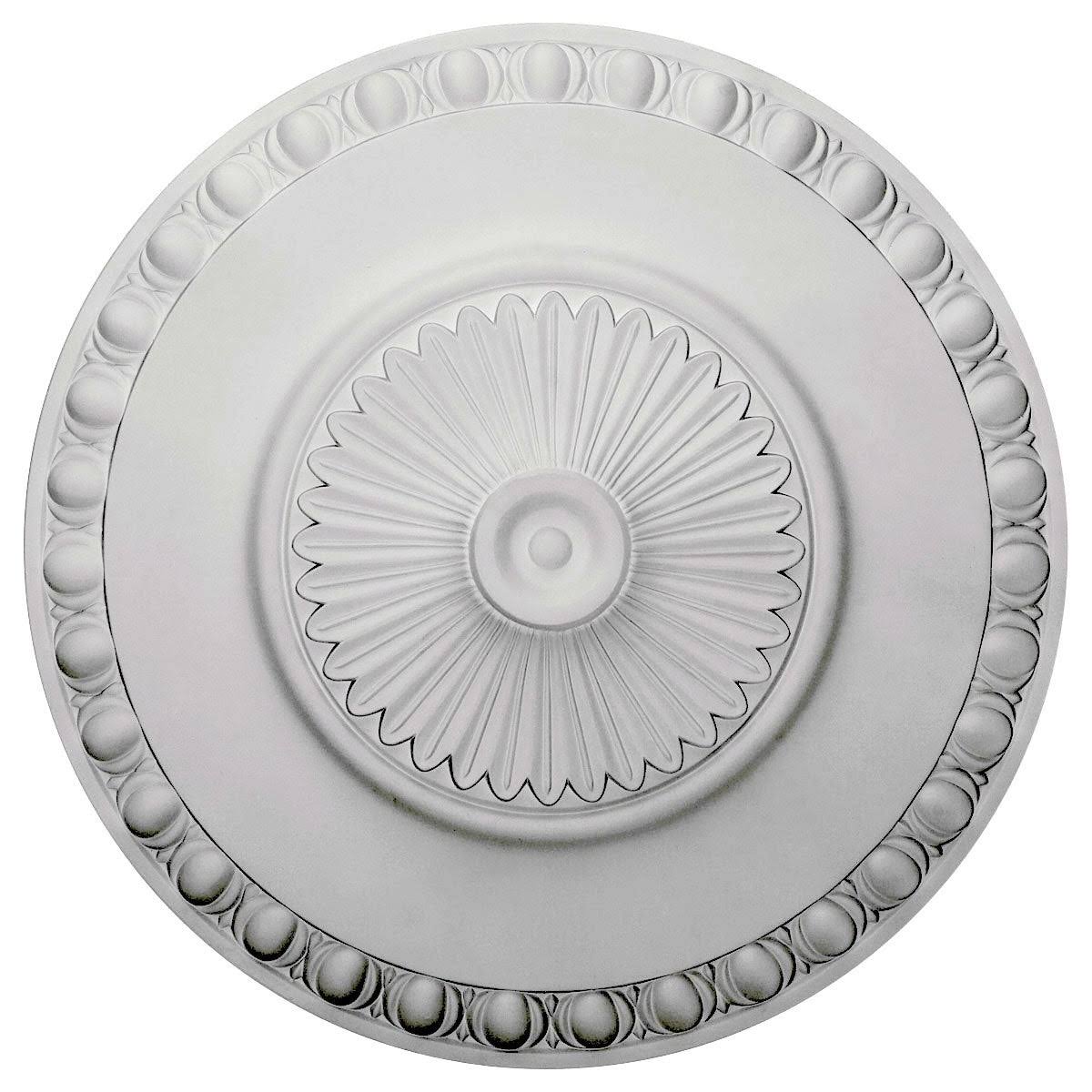 23 1/2x22OD x 3 1/4x22P Hand-Painted Walnut Ceiling Medallion T6277