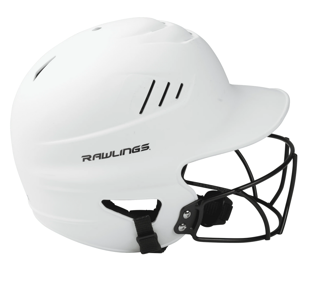 Matte White Fastpitch Softball Helmet with Face Guard R862472