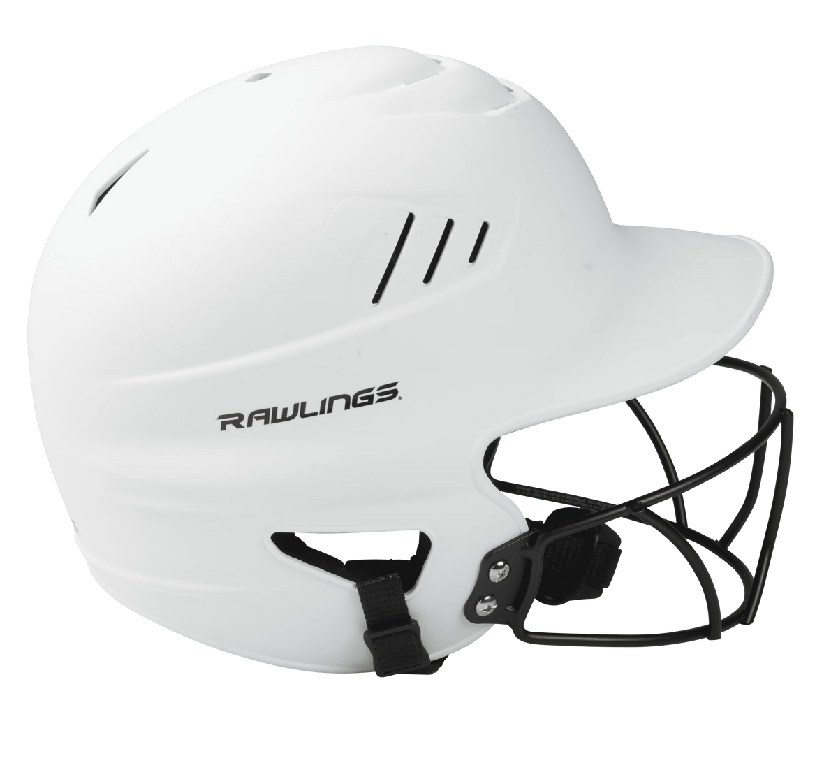 Matte White Fastpitch Softball Helmet with Face Guard R862472