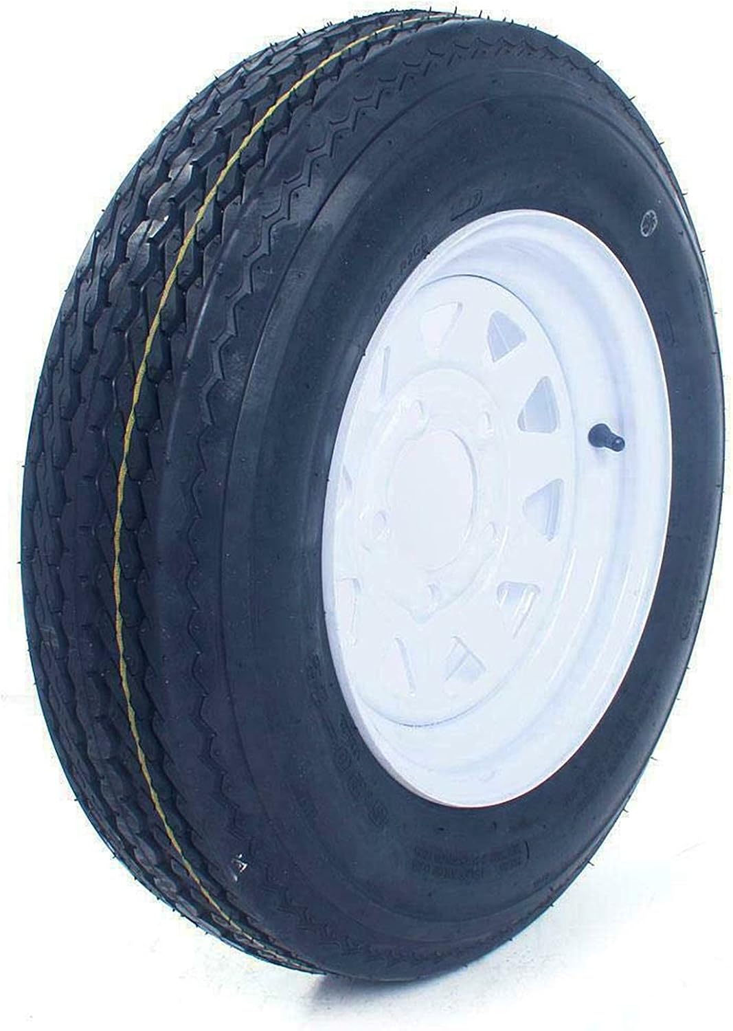 5.30 x 12 Trailer Tire and Wheel 5 Lug White Spoke Pack of 2 Y408113