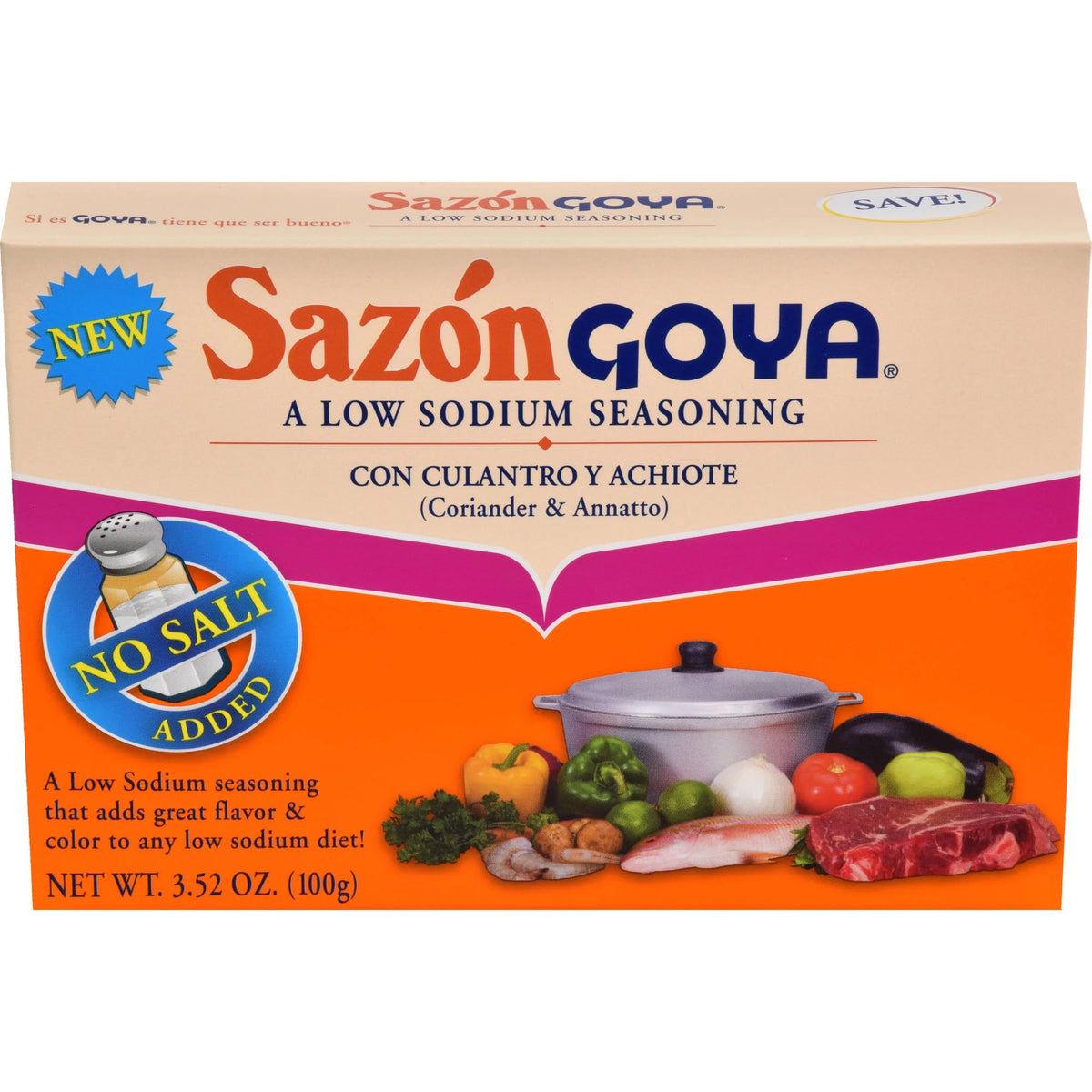3.52 oz Low Sodium Coriander & Annatto Seasoning T98489