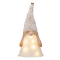 16.5 White and Gold Fabric Lighted Christmas Tree Topper with LED Lights K8066