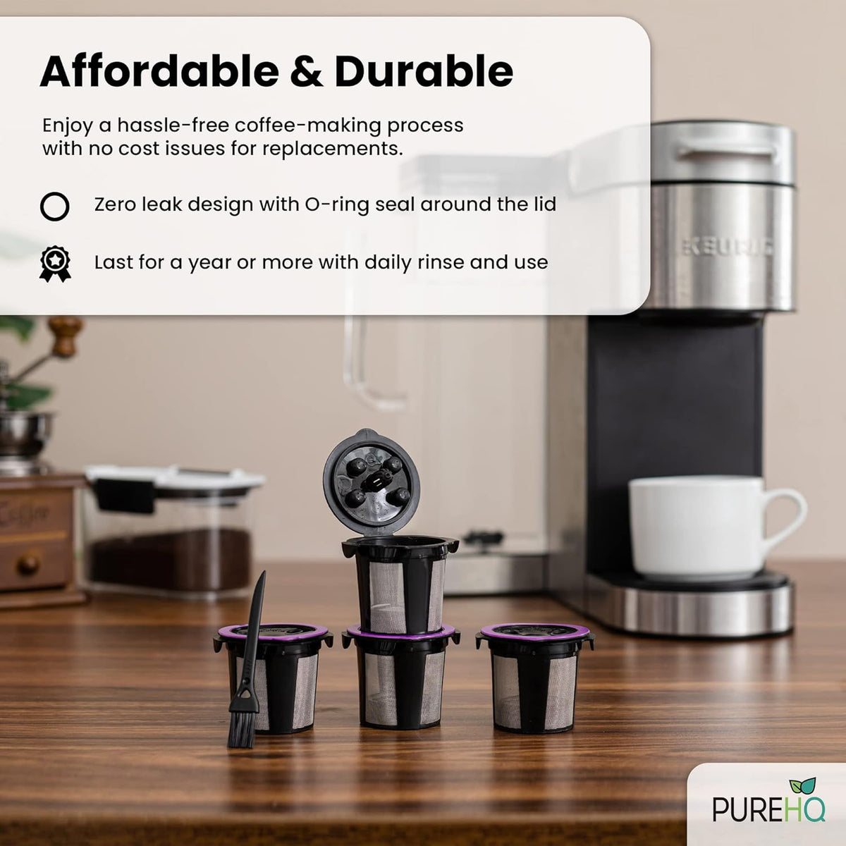 4 Reusable K Cups for Keurig Coffee Maker N622486