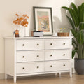 White 6 Drawer Solid Wood Dresser U28673