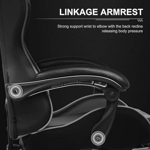 Gaming Chair with Footrest and Lumbar Support Y1591