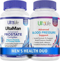 Prostate Support Complex and Blood Pressure Supplement Capsules for Men B98968