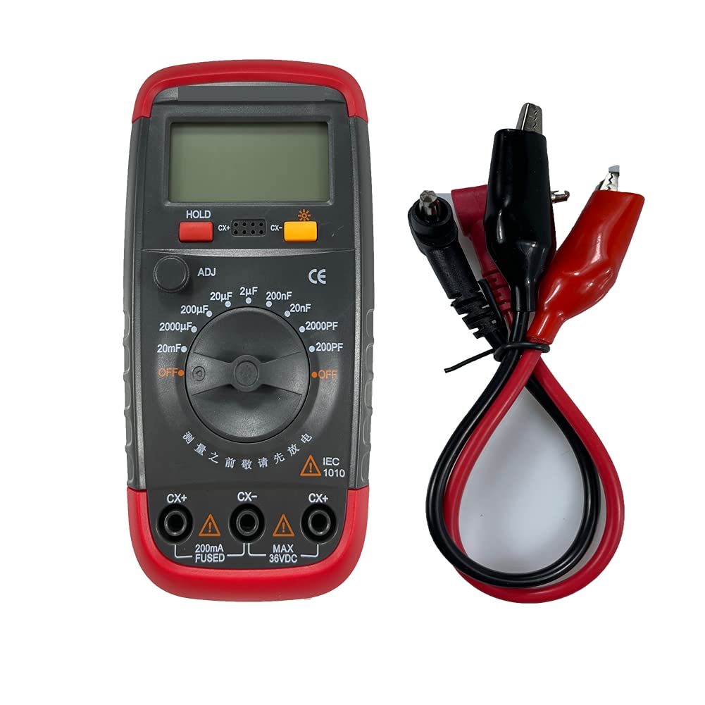 Capacitor Tester Capacitance Meter Handheld Digital with LCD Display, 0.1pF - 20000uF, Pack of 2 Z306046