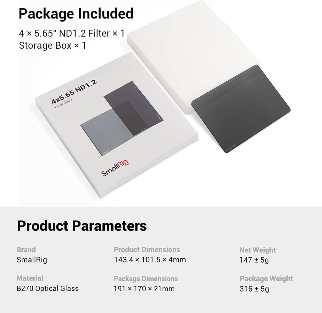 4 x 5.65 ND1.2 4 Stops Square Neutral Density Filter M979