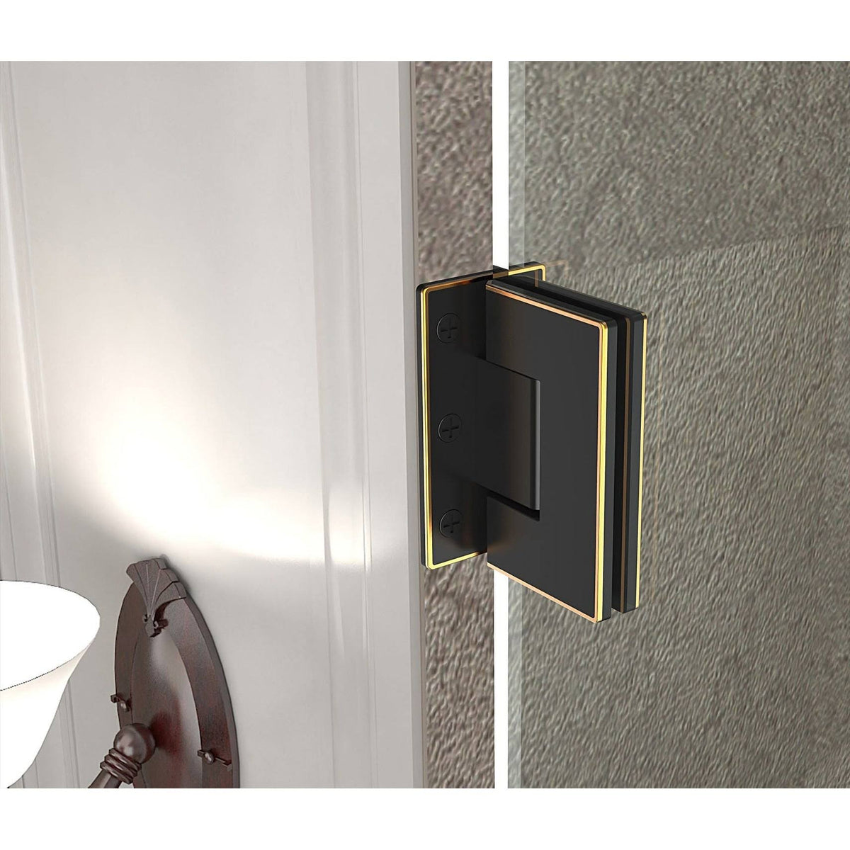 Chrome Frameless Hinged Shower Door L347