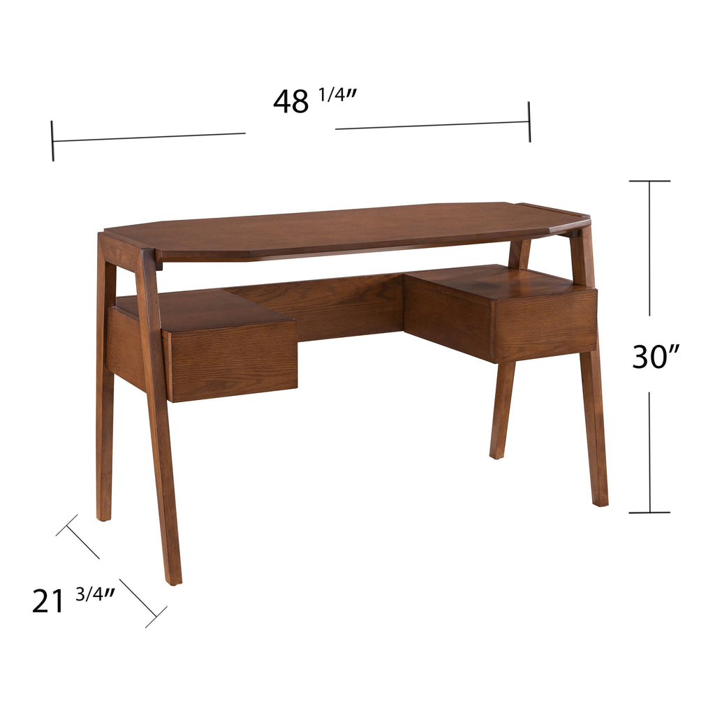 White Writing Desk with Storage L752746