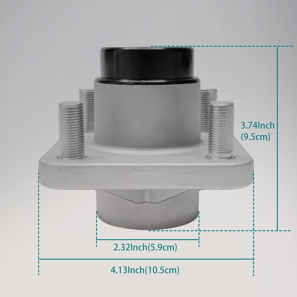 Front Wheel Hub Kit with Bearings Seals 2Pcs A801