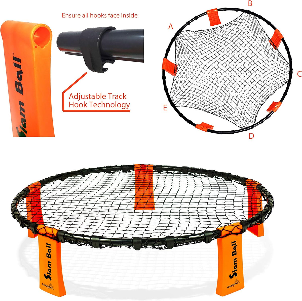 Spike Ball Game with Playing Net, 3 Balls, Carrying Bag and Rules X276