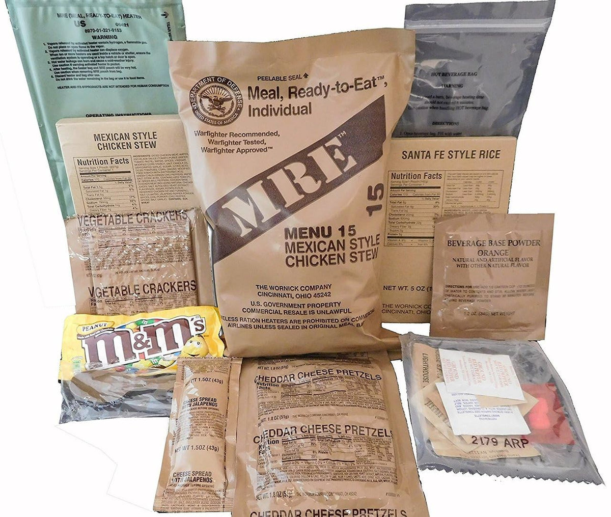 Pack of 4 MRE Emergency Food Rations N387
