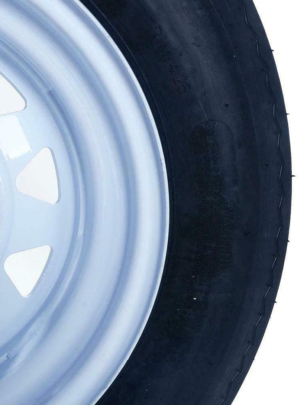 5.30 x 12 Trailer Tire and Wheel 5 Lug White Spoke Pack of 2 Y408113