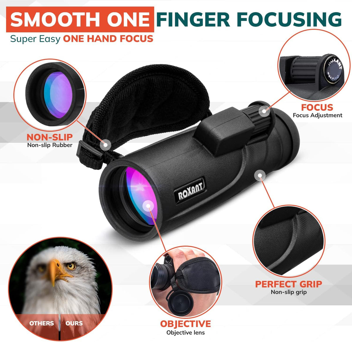 10x42 High Definition BAK4 Prism Monocular Telescope Z61529
