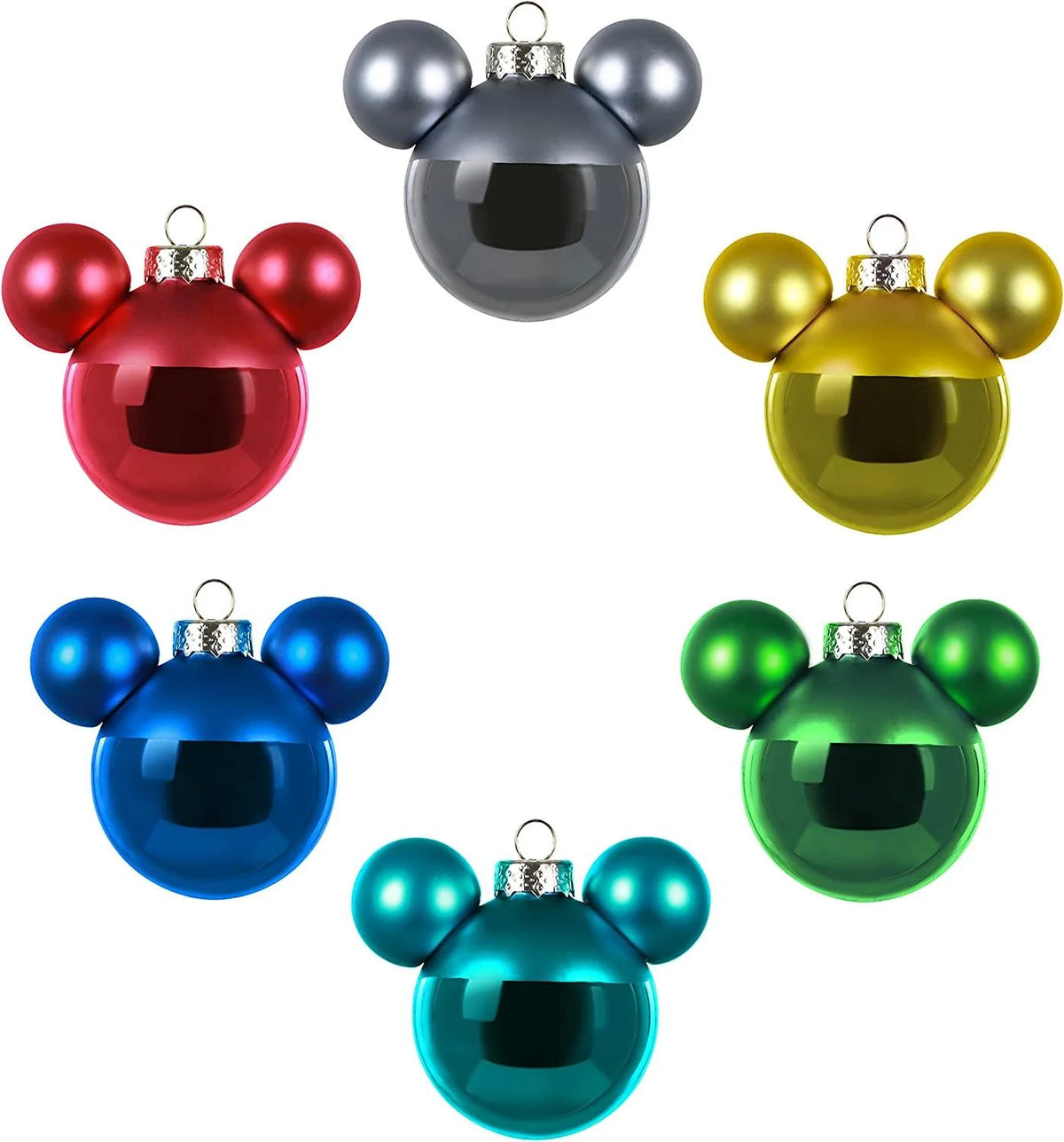 Disney Mickey Mouse Glass Christmas Ornaments Q3876