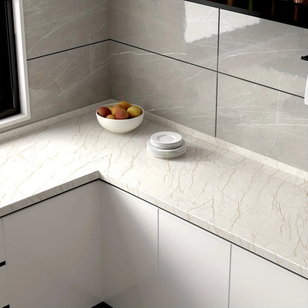 Glossy Film Marble Wallpaper Peel And Stick X2997