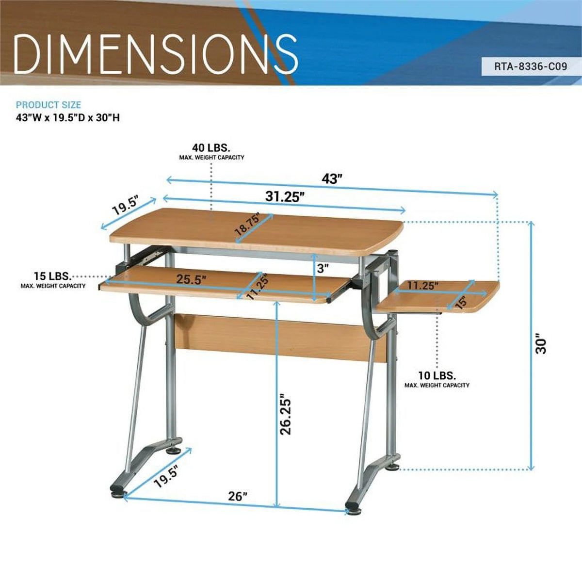 Cherry Wood Computer Desk B9872