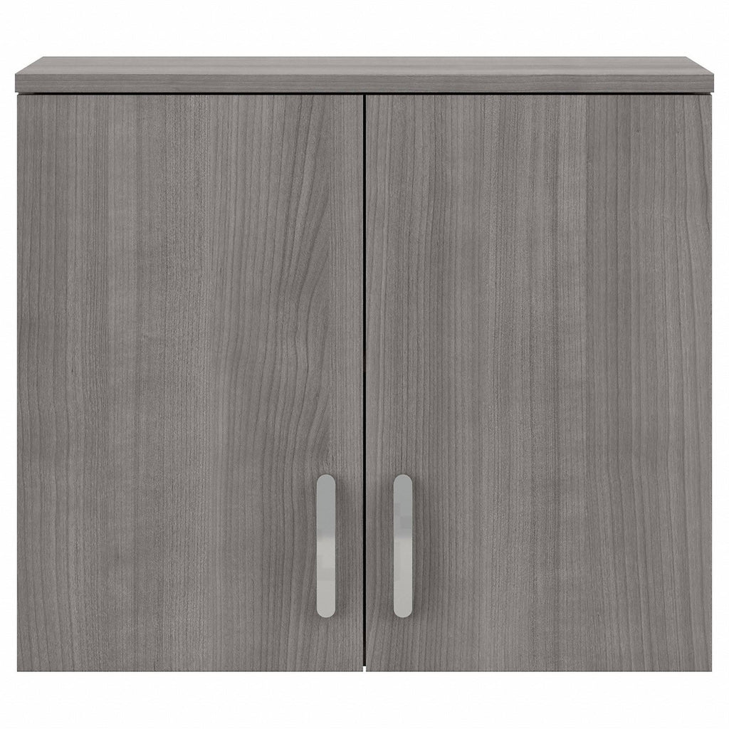 Platinum Gray Wall Cabinet with Doors and Shelves P757