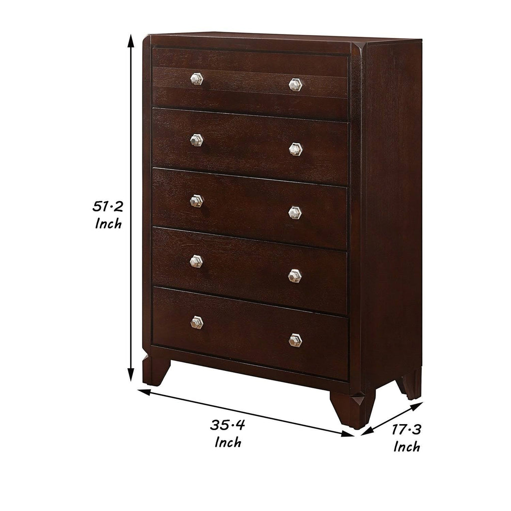 5 Drawer Chest with Metal Pulls W134987