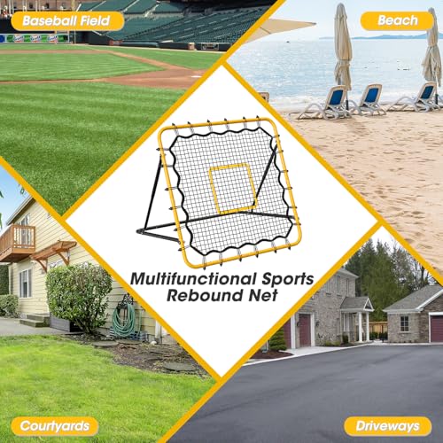 3.7×3.7FT Multi-Sport Training Rebound Net with Pitching Target X6345