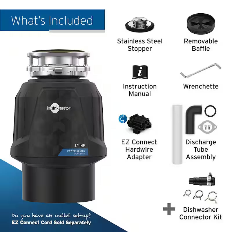 3/4 HP Continuous Feed Garbage Disposal W962107
