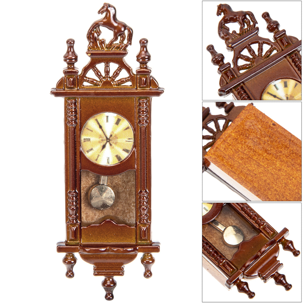 Metal Dollhouse Hanging Clock Toy Doll Furniture Y652295