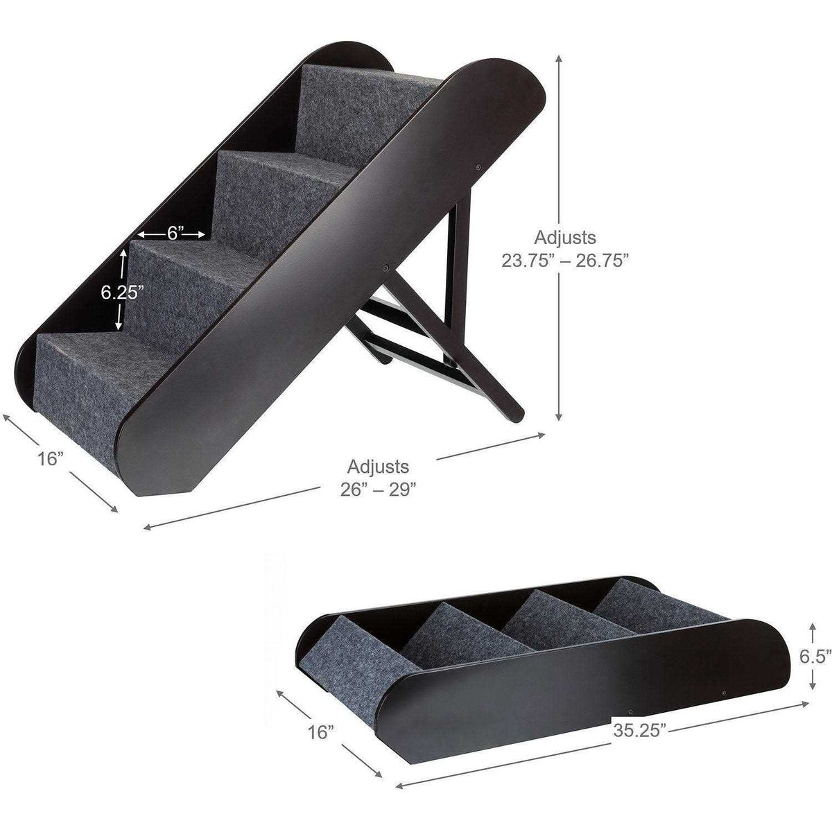 Adjustable 4-Step Pet Stairs E285044