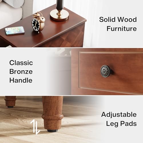 Brown 3 Drawer Narrow End Table U993482