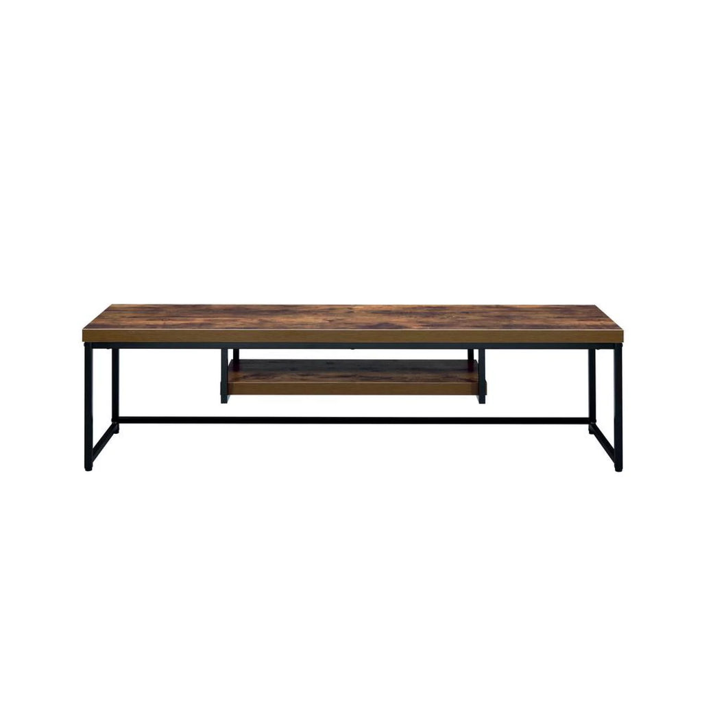 Weathered Oak Black Tv Stand K78102
