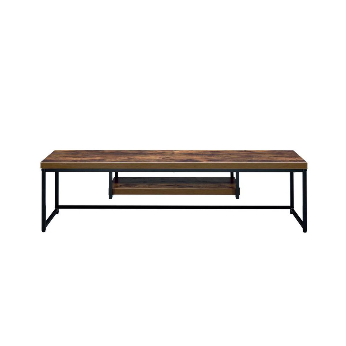 Weathered Oak Black Tv Stand K78102
