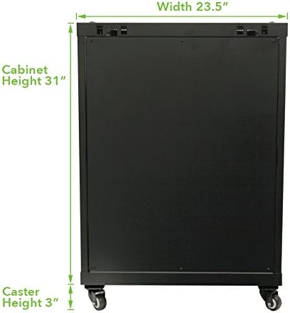 15U Wall Mount Audio Video Rack Cabinet with Glass Door S1930