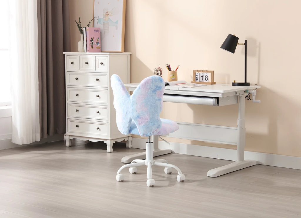 Adjustable Faux Fur Kids Desk Chair C1654