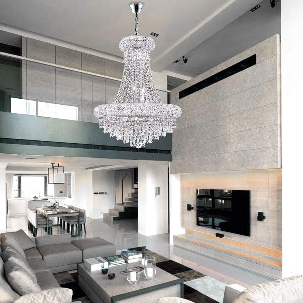 Crystal Chandelier 14-Light (24×31.5 inch) Silver L723050
