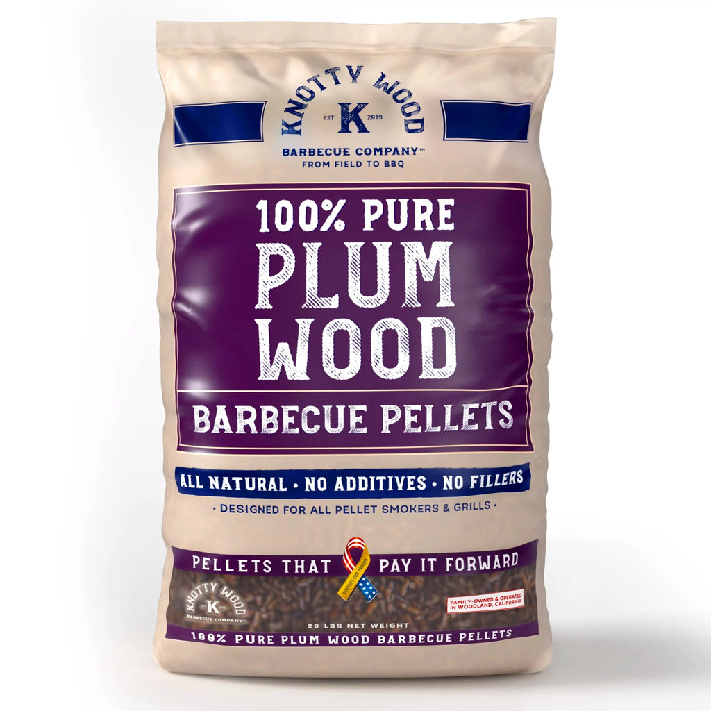 Plum Wood BBQ Cooking Pellets 20 lb Bag N873704