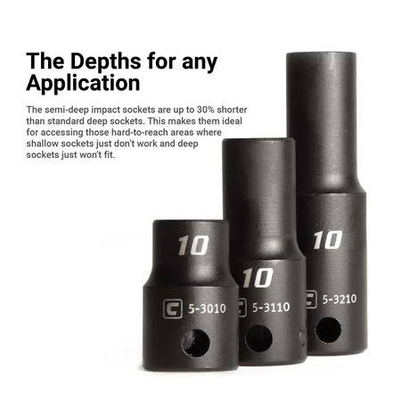 3/8 in. Drive Impact Socket Set, Metric R79089