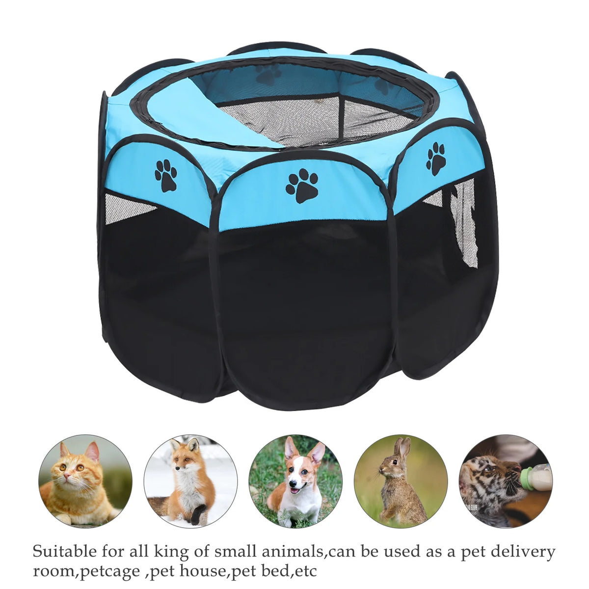 Soft Foldable Pet Tent Pop-Up Dog Crate with Carrying Bag N330