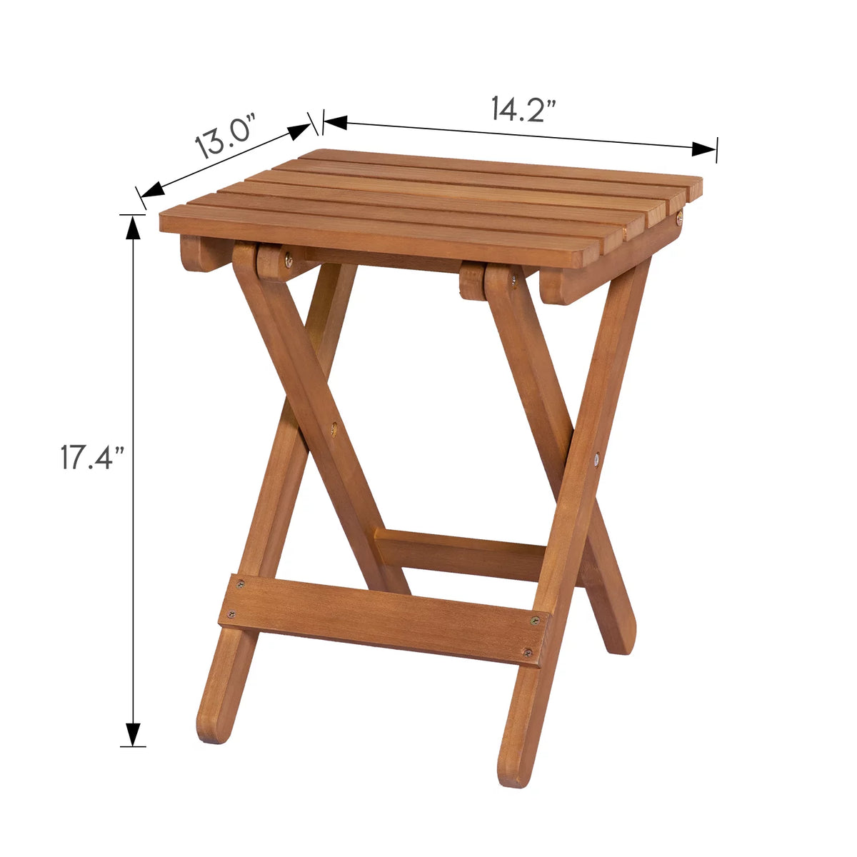 Wood 3 Pieces Foldable Patio Coffee Table and Stools Set B153