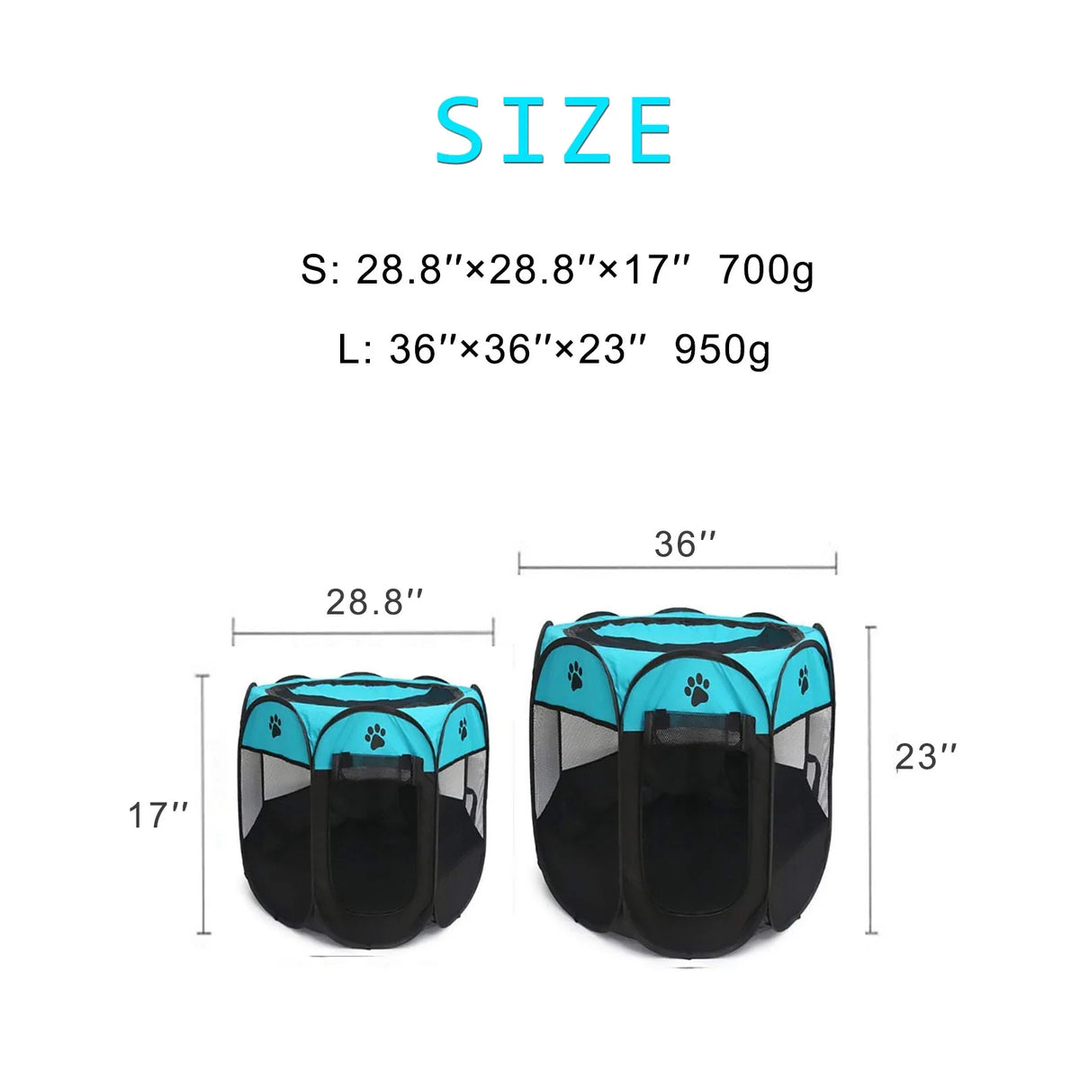 Soft Foldable Pet Tent Pop-Up Dog Crate with Carrying Bag N330