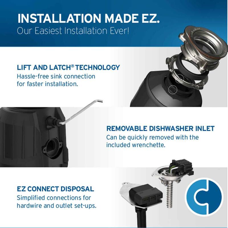 3/4 HP Continuous Feed Garbage Disposal W962107
