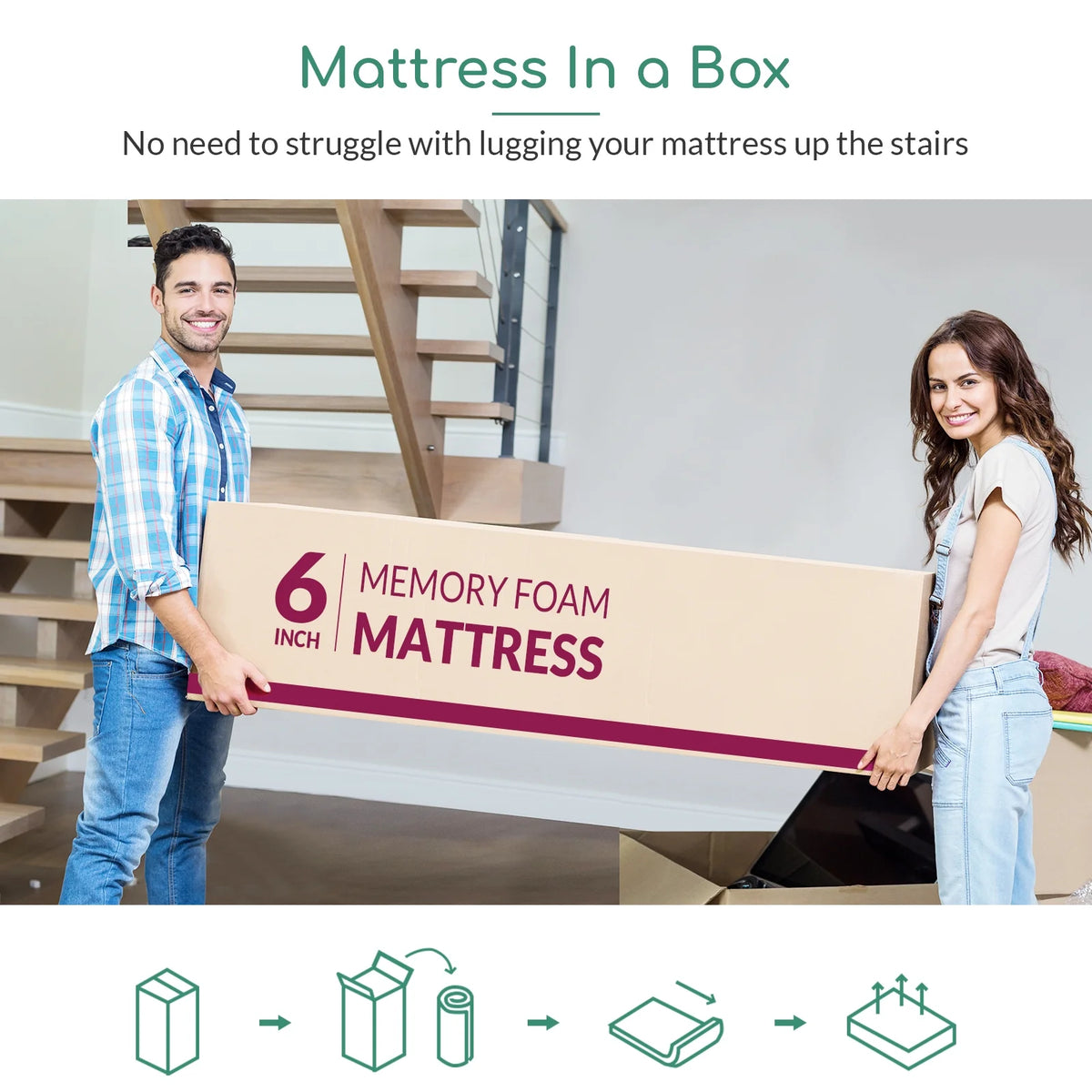 6 inch Gel Memory Foam Twin Mattress P6072