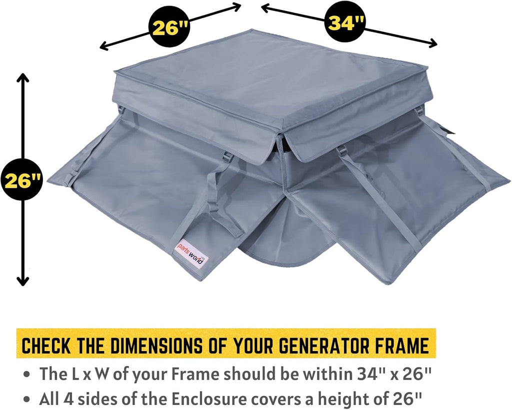 Rain Shelter Enclosure for Portable Generator Tent Running Cover Heavy Duty Generator Shed G78783