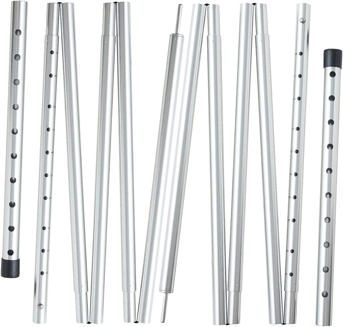 Adjustable Aluminum Tarp Poles Set of 2 B64161