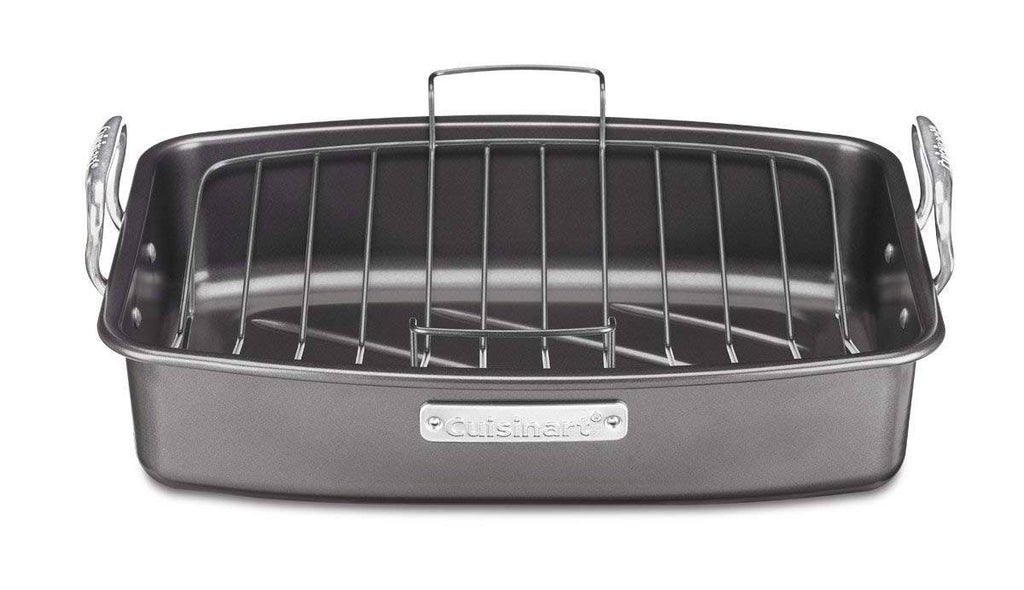 Aluminum Nonstick Roaster with Carving Tools Q940471