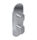 Polished Chrome Round 2-Hole Trim Plate with Phase Handles J153510